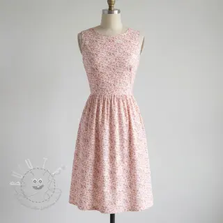 Baumwollstoff Fine flowers pink