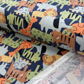Sweatstoff Animaland navy
