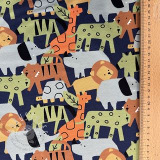 Sweatstoff Animaland navy