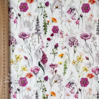 Baumwollstoff VOILE Emily flowers digital print