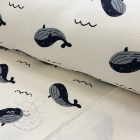 Sweat kuschel JOGGING Whales ecru