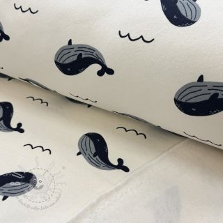 Sweat kuschel JOGGING Whales ecru