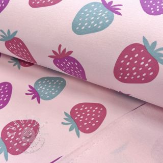 Sweat kuschel JOGGING Strawberries pink