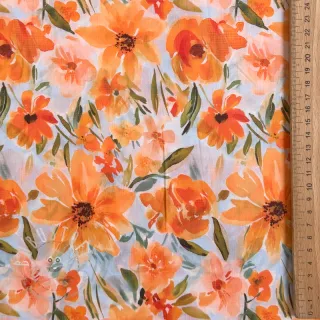 Baumwollstoff VOILE Sarah flowers digital print