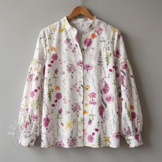 Baumwollstoff VOILE Emily flowers digital print