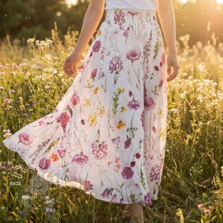 Baumwollstoff VOILE Emily flowers digital print