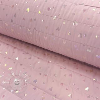 Steppstoffe FOIL Hearts