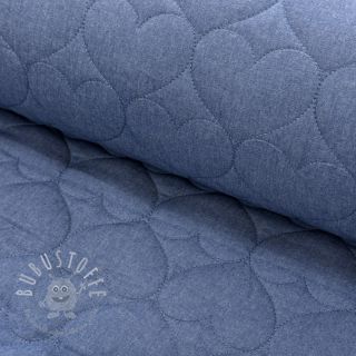 Steppstoffe DENIM Hearts