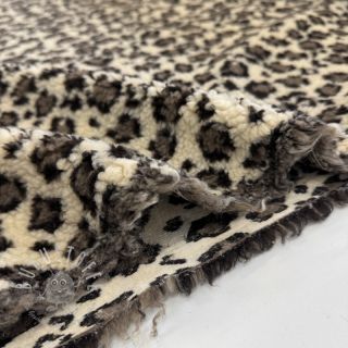 Mantelstoff TEDDY JACQUARD Animal skin brown