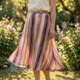 Viskosestoff RADIANCE Stripes lavender digital print