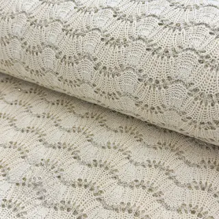 STRICKSTOFF jacquard LUREX ecru
