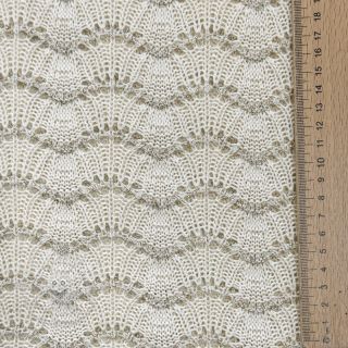 STRICKSTOFF jacquard LUREX ecru