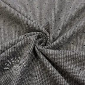 Damenkostümstoff PIED DE POULE BRUSHED Studs