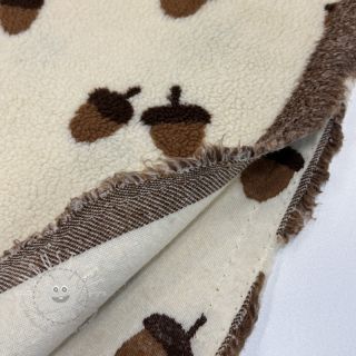 Mantelstoff TEDDY JACQUARD Acorns