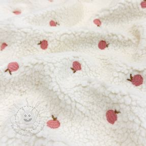 Mantelstoff TEDDY JACQUARD EMBROIDERY Patches