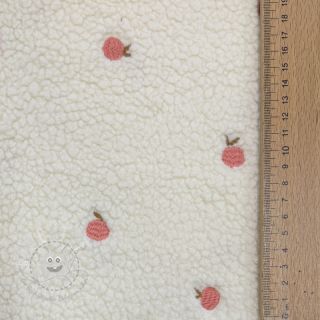 Mantelstoff TEDDY JACQUARD EMBROIDERY Patches