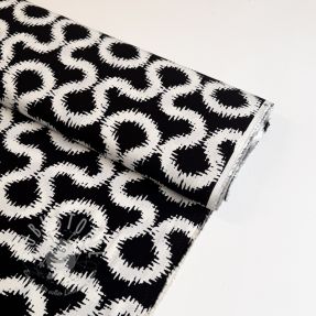 Viskosestoff STRETCH Abstract black
