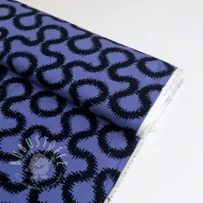 Viskosestoff STRETCH Abstract blue