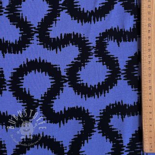 Viskosestoff STRETCH Abstract blue