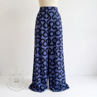 Viskosestoff STRETCH Abstract blue