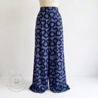 Viskosestoff STRETCH Abstract blue