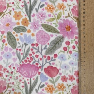 Double gauze/musselin Flowers pink dream digital print