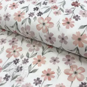 Double gauze/musselin Flowers Jana digital print