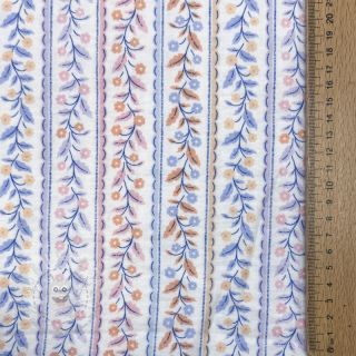 Double gauze/musselin Leaves in stripes digital print ORGANIC