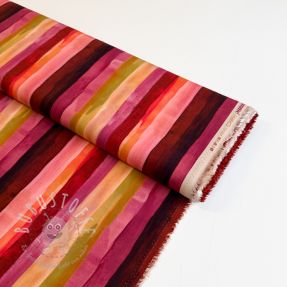 Viskosestoff RADIANCE Stripes burgundy digital print