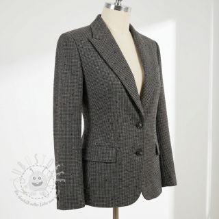 Damenkostümstoff PIED DE POULE BRUSHED Studs