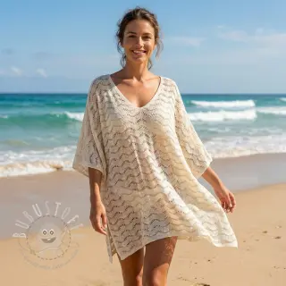 STRICKSTOFF jacquard LUREX ecru