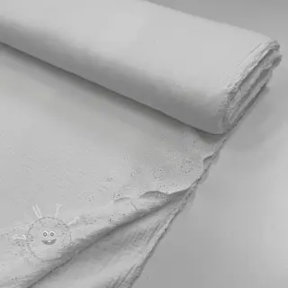 Double gauze/musselin BORDER Helene white