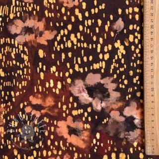 Viskosestoff SATIN Abstract flow digital print