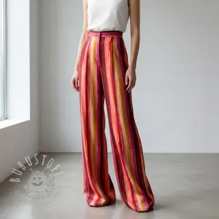 Viskosestoff RADIANCE Stripes burgundy digital print