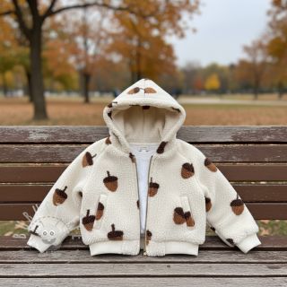 Mantelstoff TEDDY JACQUARD Acorns