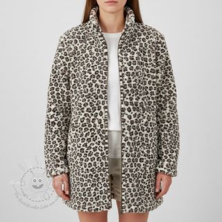 Mantelstoff TEDDY JACQUARD Animal skin brown