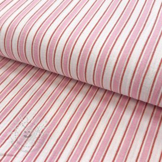 Double gauze/musselin YARN DYED Stripe in stripe pink