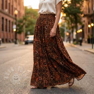 Viskosestoff SATIN Abstract flow digital print