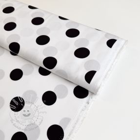 Viskosestoff RADIANCE Polka BIG dot white