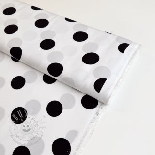 Viskosestoff RADIANCE Polka BIG dot white
