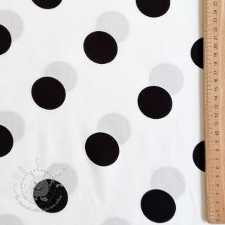 Viskosestoff RADIANCE Polka BIG dot white