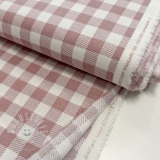Baumwollstoff FLANNEL BIG Check light pink