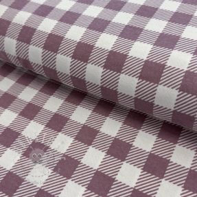 Baumwollstoff FLANNEL BIG Check mauve