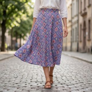 Viskosestoff RADIANCE Abstract purple digital print