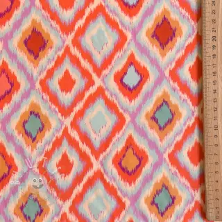 Viskosestoff RADIANCE Abstract orange digital print