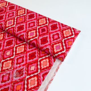 Viskosestoff RADIANCE Abstract red digital print