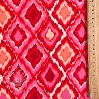 Viskosestoff RADIANCE Abstract red digital print