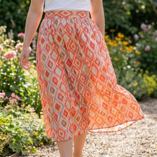 Viskosestoff RADIANCE Abstract orange digital print