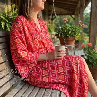 Viskosestoff RADIANCE Abstract red digital print