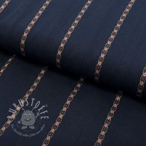 Baumwollstoff JACQUARD DOBBY navy